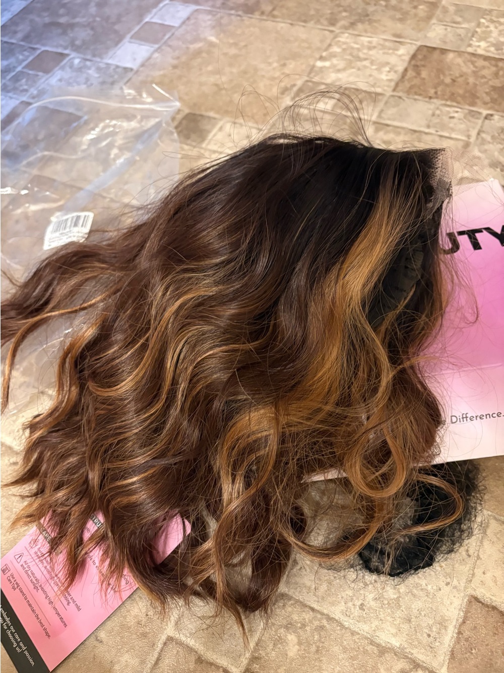 Wig highlights brown